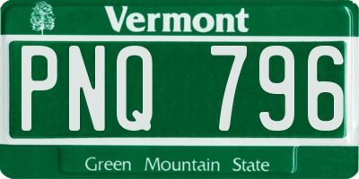 VT license plate PNQ796