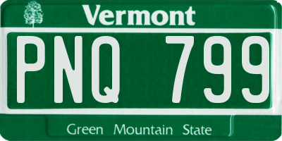 VT license plate PNQ799