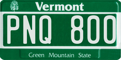 VT license plate PNQ800