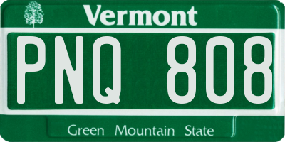 VT license plate PNQ808