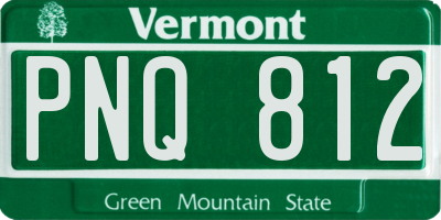 VT license plate PNQ812