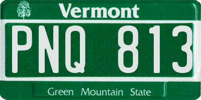 VT license plate PNQ813