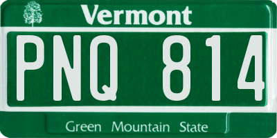 VT license plate PNQ814