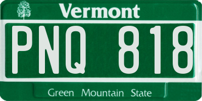 VT license plate PNQ818