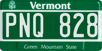 VT license plate PNQ828
