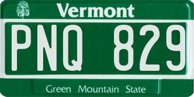 VT license plate PNQ829