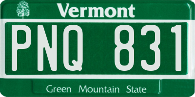 VT license plate PNQ831