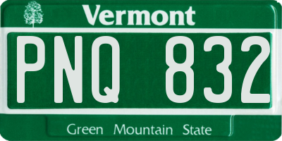 VT license plate PNQ832