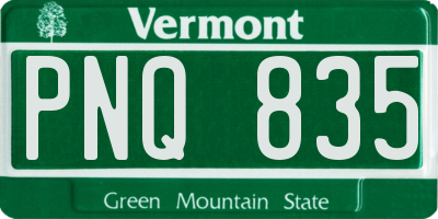 VT license plate PNQ835