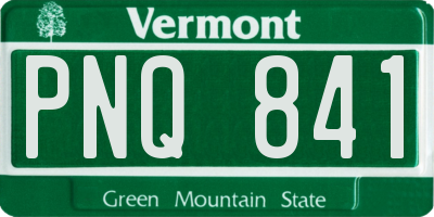 VT license plate PNQ841