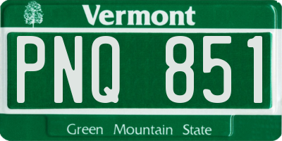 VT license plate PNQ851