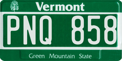 VT license plate PNQ858