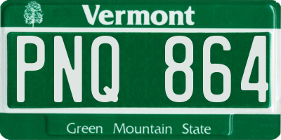 VT license plate PNQ864