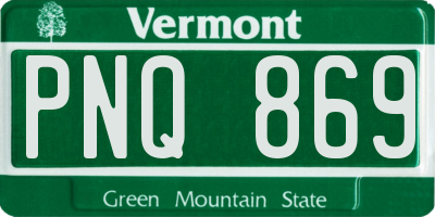 VT license plate PNQ869