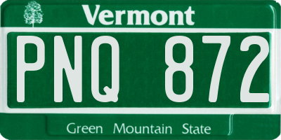 VT license plate PNQ872