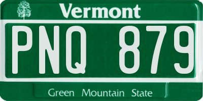VT license plate PNQ879