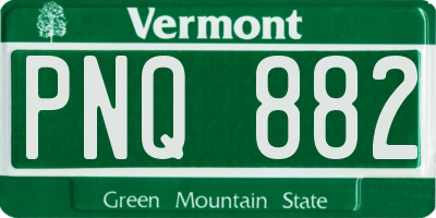 VT license plate PNQ882
