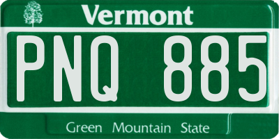 VT license plate PNQ885