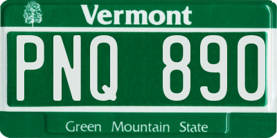 VT license plate PNQ890
