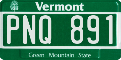 VT license plate PNQ891