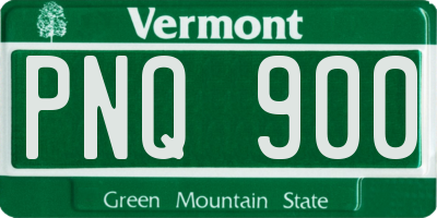 VT license plate PNQ900