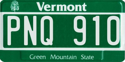VT license plate PNQ910