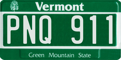 VT license plate PNQ911