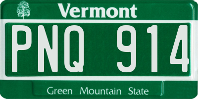 VT license plate PNQ914