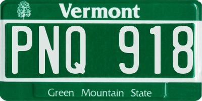 VT license plate PNQ918