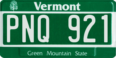 VT license plate PNQ921