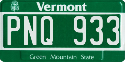 VT license plate PNQ933