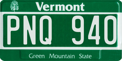 VT license plate PNQ940