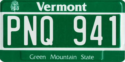 VT license plate PNQ941