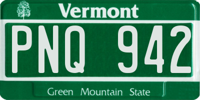 VT license plate PNQ942