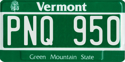 VT license plate PNQ950