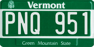 VT license plate PNQ951