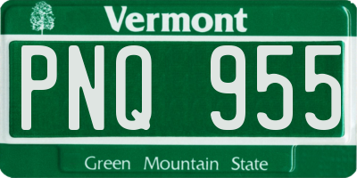 VT license plate PNQ955