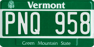VT license plate PNQ958
