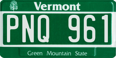 VT license plate PNQ961