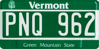 VT license plate PNQ962