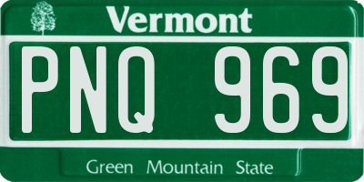 VT license plate PNQ969