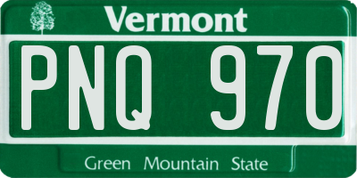 VT license plate PNQ970