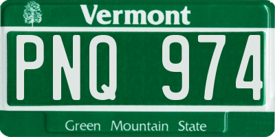 VT license plate PNQ974