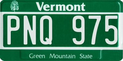 VT license plate PNQ975