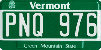VT license plate PNQ976