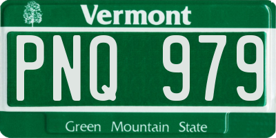 VT license plate PNQ979