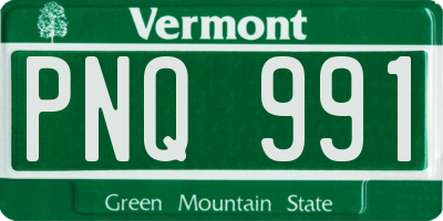 VT license plate PNQ991