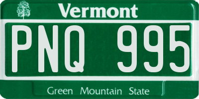 VT license plate PNQ995