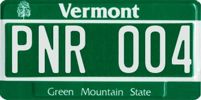 VT license plate PNR004