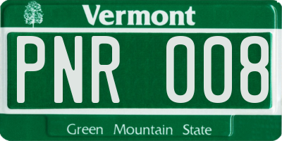 VT license plate PNR008